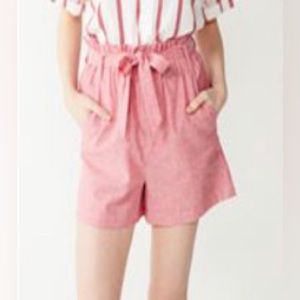 Draper James RSVP Pink Paperbag High Waisted Shorts Women’s XS